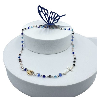 COLLANA ROSARIO DI PADRE PIO MULTICOLOR